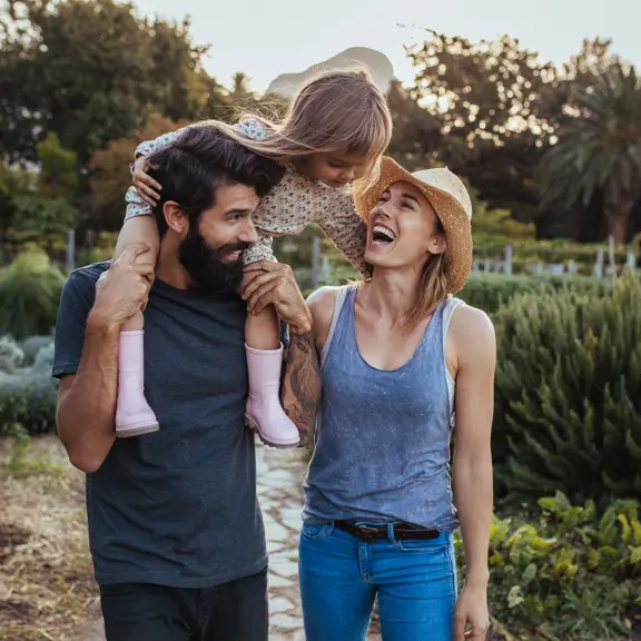 Young parents with their child