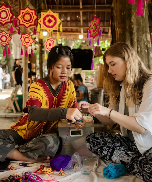 Students working together