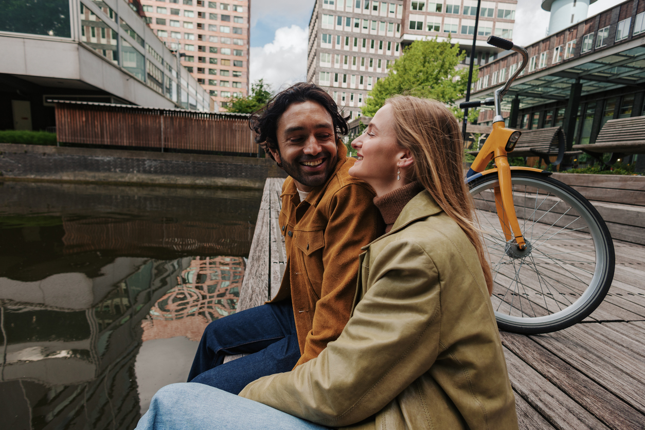 Two people meeting each other again after a long time