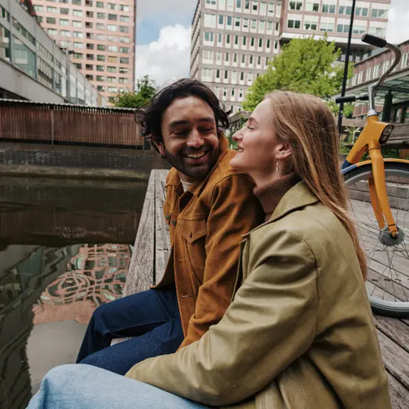 Two people meeting each other again after a long time